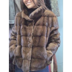 Chaqueta REVERSIBLE visón demibuff T7517